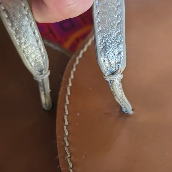 Tory Burch Metallic Silver Sandals - Picture 3 of 8